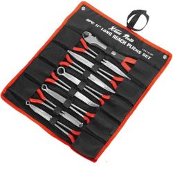 9pc 11" inch Long Reach Plier Mechanics Electricians Craft & Hobby Tool Set