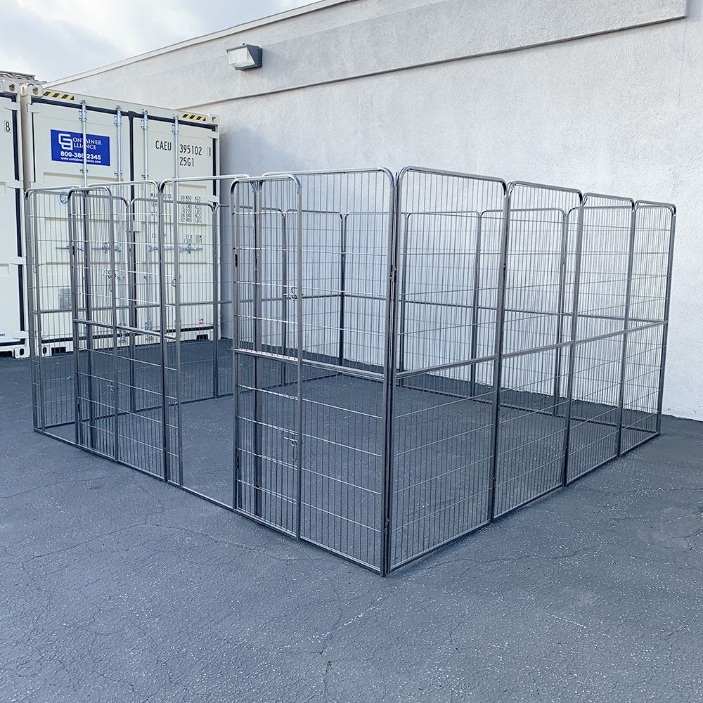 $320 (New) Heavy duty 10x10x5ft tall pet playpen 16-panel dog crate kennel exercise cage fence