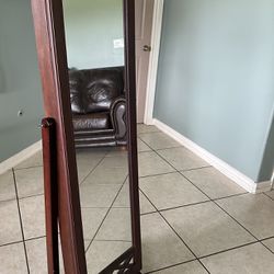 Stand Alone Mirror With Jewelry Storage