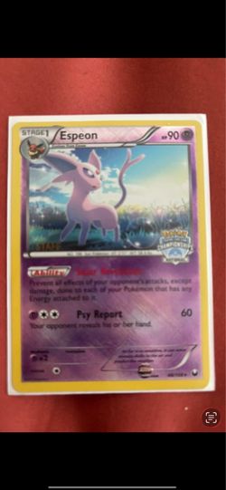 Rare 2012 Espeon STAFF Promo 48/108 - Dark Explorers ( READ DESCRIPTION )