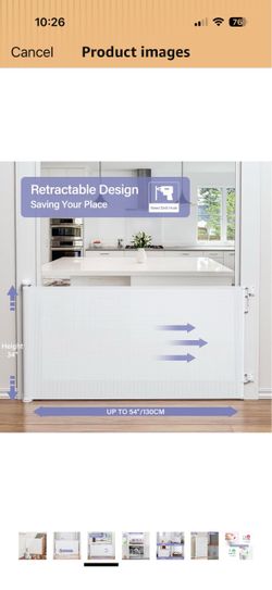 Retractable baby gate