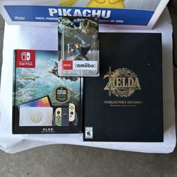 New & Sealed Zelda Tears Of The Kingdom OLED, Collector’s Edition Game and Link Amiibo