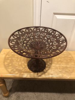 Awesome Filigree Style Decorative Metal Centerpiece Bowl!