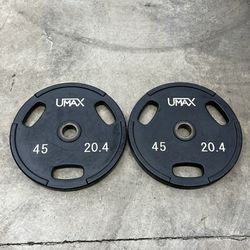 UMAX Polyurethane Commercial 45 Lb Weight Plates 