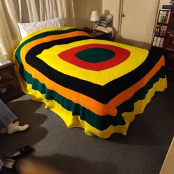 Bed Comforter Hand Made Knitted 