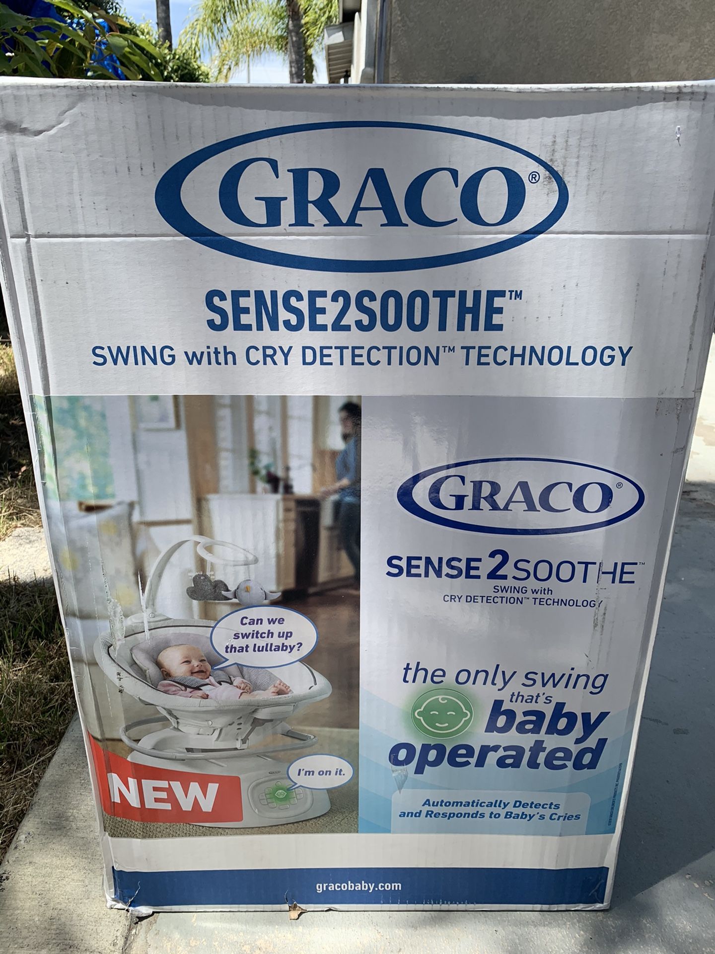 Graco Sense2Soothe Baby Swing with Cry Detection Technology, Birdie