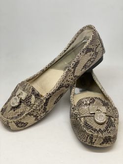 MICHAEL KORS Snakeskin Loafers Size 6M