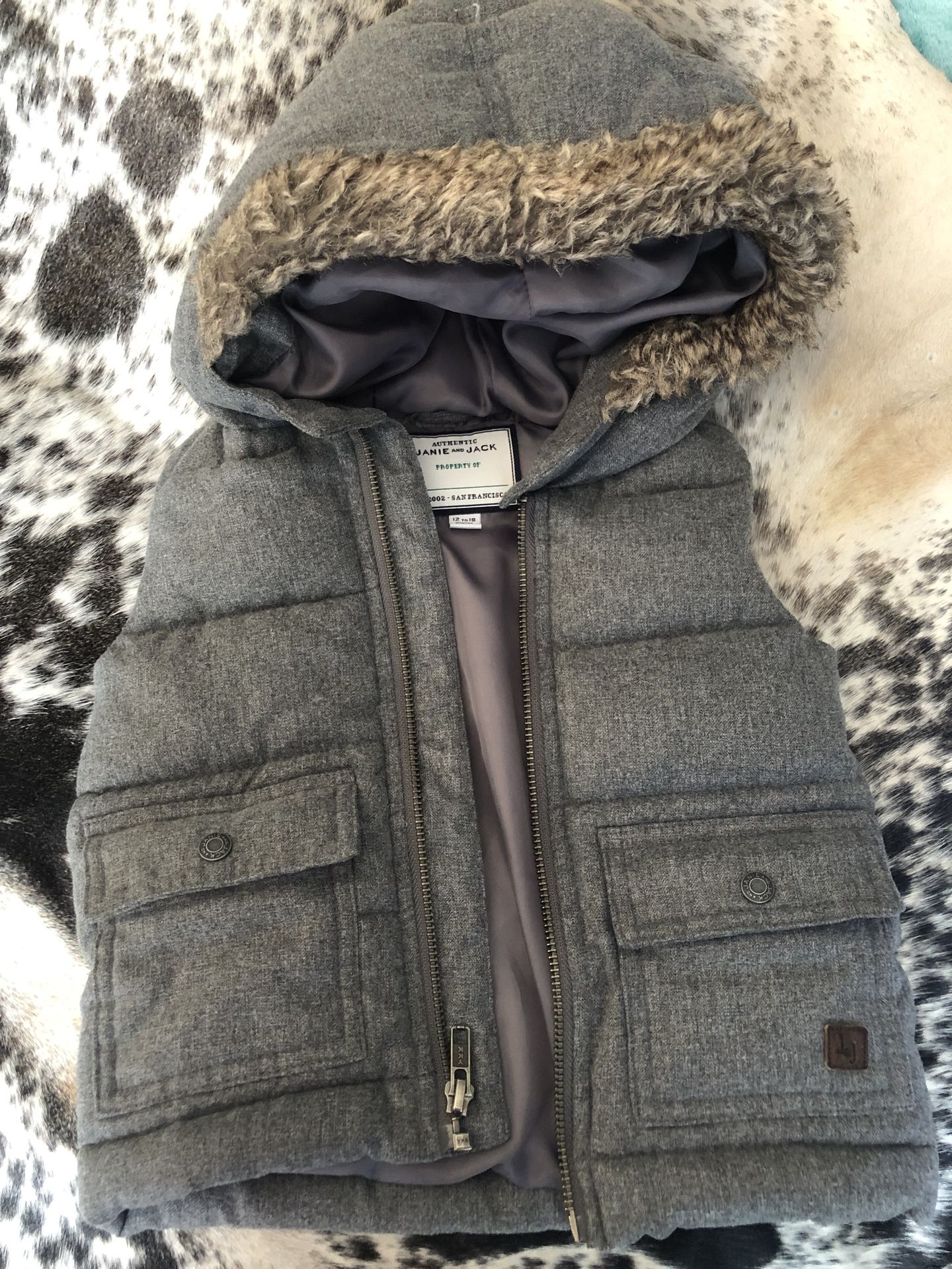 Janie & Jack Vest Puffer12-18 baby