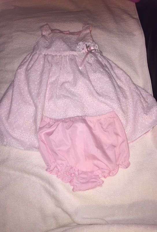 Toddler Girls' 24 month Eyelet Dress with Matching Romper!