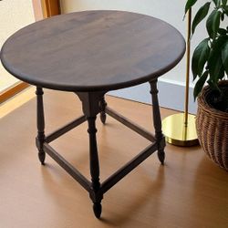 Heywood-Wakefield Solid Wood Round Accent Table