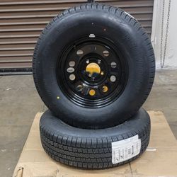 New ST 225/75/15 Trailer Tire Wheel 15x6 5x4.5 Bolt Pattern 6ply