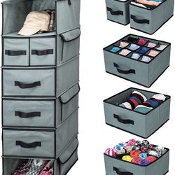 Hanging Closet Organizer and Storage Shelves - Wardrobe Clothes Organizer for Closet, Storage Organizer - Hanging Shelves for Closet Organization and