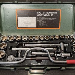 1/2 Inch Drive Socket Set - 25 Pieces