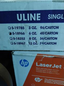 Uline , case of reusable ice packs.