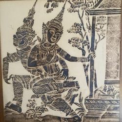 Mid Century Japanese Art And Rare Vintage Tai Chalk