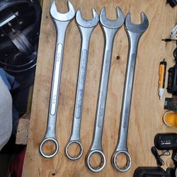 SET OF 4 OPEN/CLOSED END WRENCHES