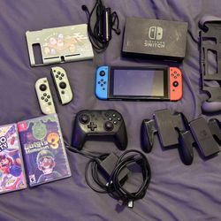 Nintendo Switch w/ Pro Controller + extras