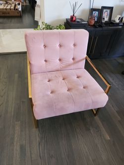 Pink Velvet Accent chair