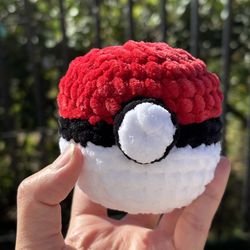 Pokémon Pokeball $15 handmade 🧶 crochet 🧶 plushie