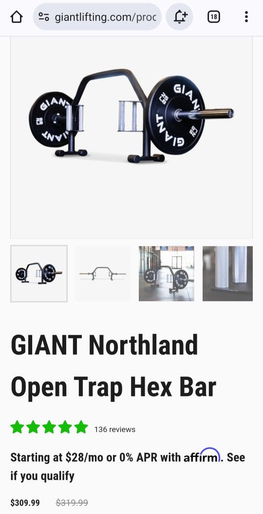 Giant Lifting Open Hex Bar