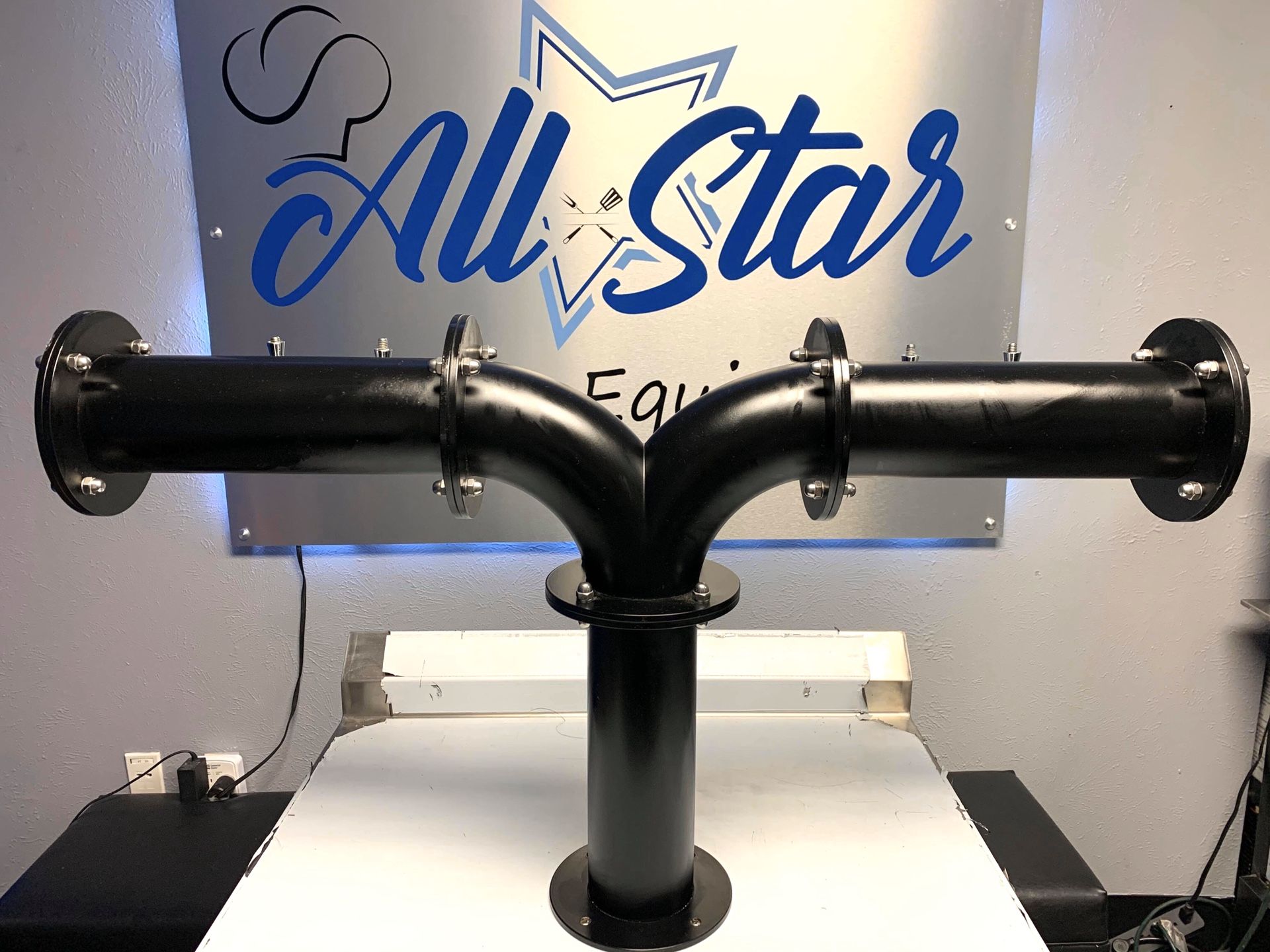 Micro Matic Custom 37 1/2”X22” “Y” 4 304 Faucet Taps Black Coated