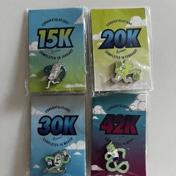 Nike Runner Pins Set of 4 15K 20K 30K 42K Run