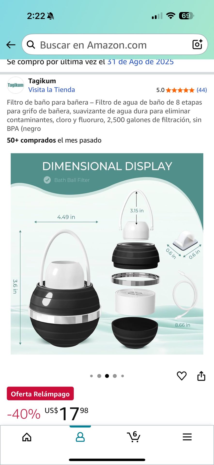 Filter De Agua Para Bañera