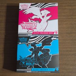Pokemon Cards Scarlet and Violet Black Bolt & White Flare Elite Trainer Boxes