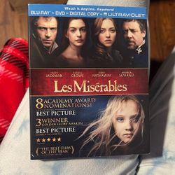 Les Miserables DVD/blu-ray