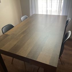 Modern Wood Table With Chairs 
