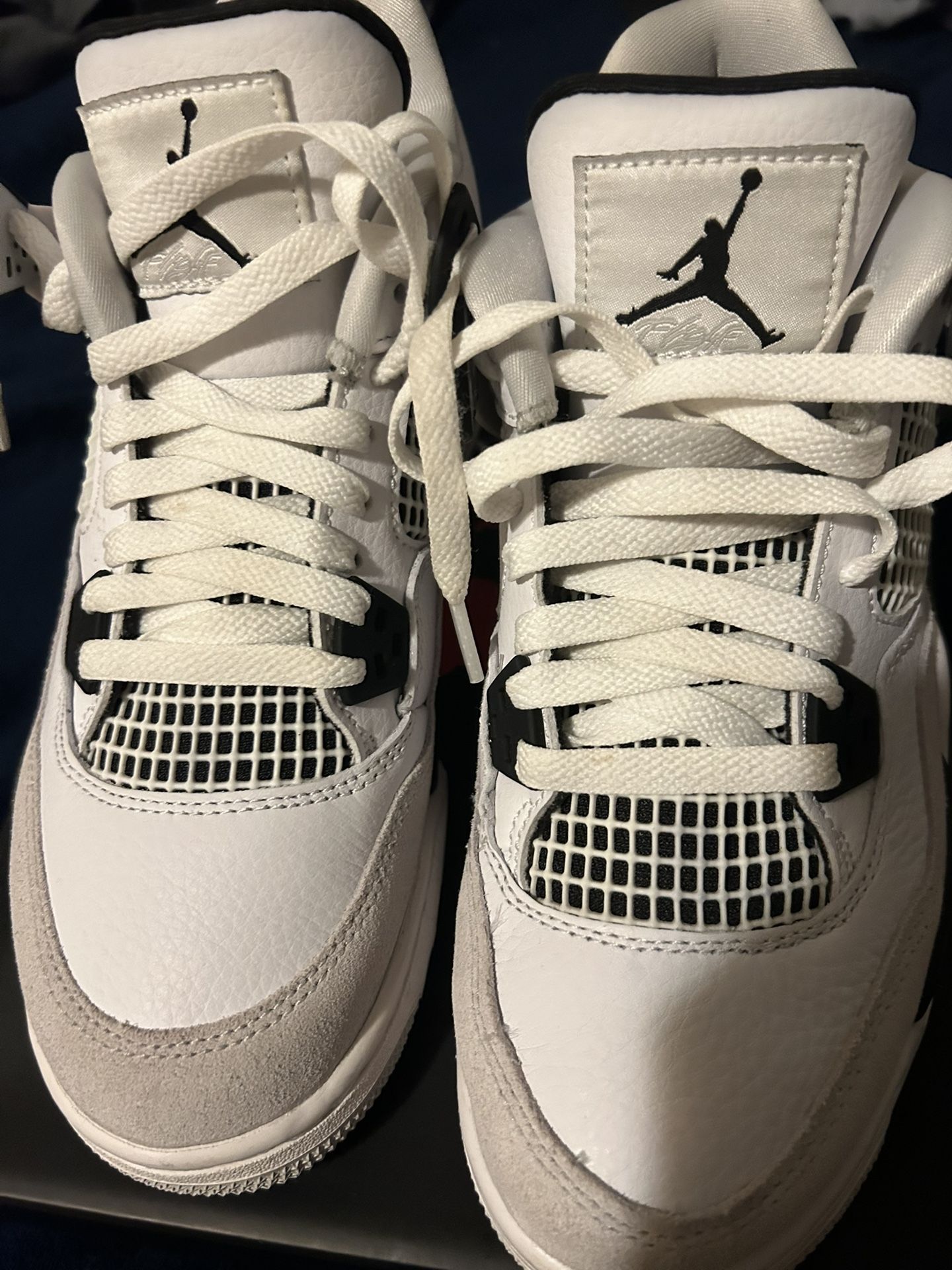 Jordan 4 military black and white With Box Brand New Kids Size