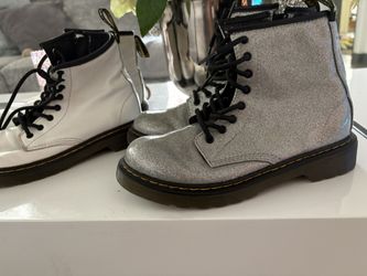 Dr Martens Silver Boots
