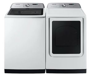 Samsung Side-by-Side Top Load Washer and Front Load Dryer
