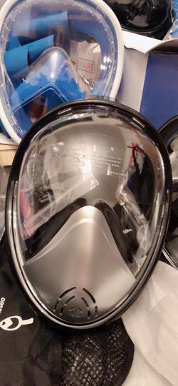 Complete set of Fullface snorkel mask,leakproof size S,M,L