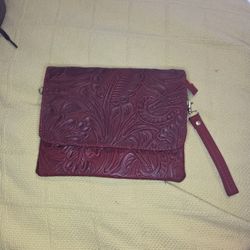 Leather Wristlet Purse