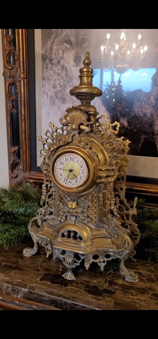 Imperial Franz Hermle Brass Mantle Clock