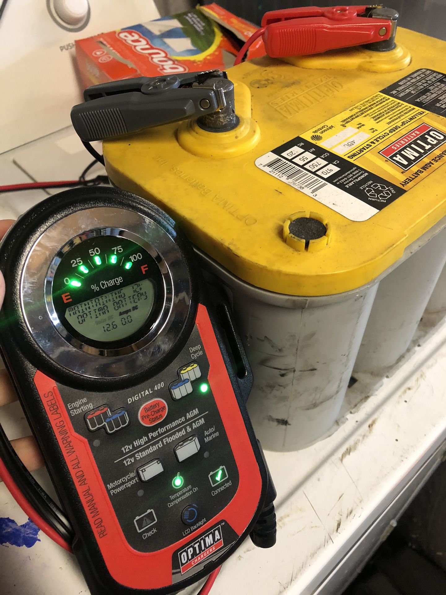 Optima yellow top battery group 34/78 top and side terminals for Sale ...