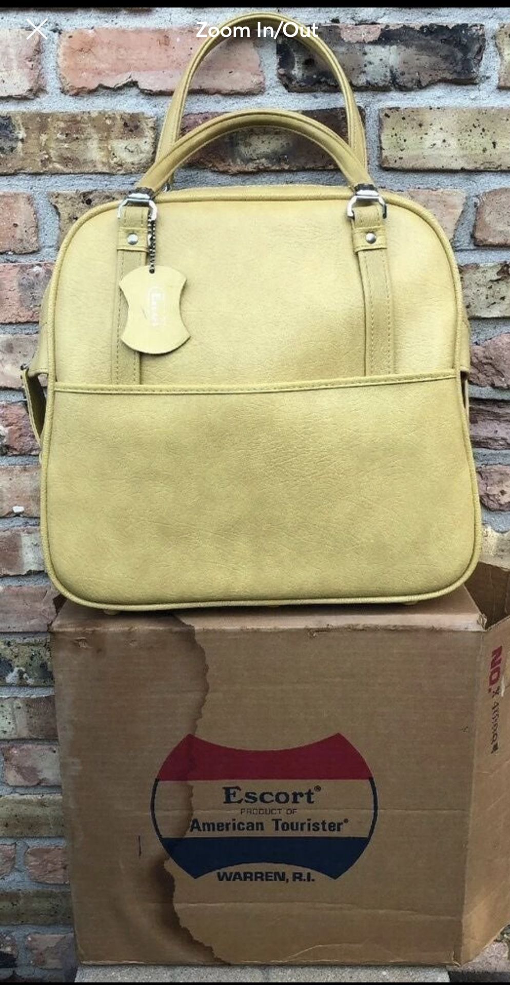 Vintage American Tourister Escort Carry On Tote Overnight Bag Luggage Yellow