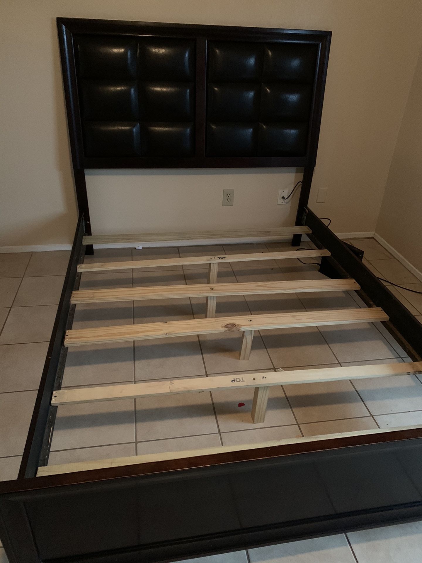 Queen Bed With Bed Base New