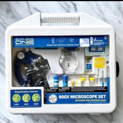 Explore One•NWT•45-Piece 900X Microscope Set with Case•For Beginning Scientists
