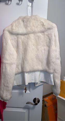 Leather jacket with fur