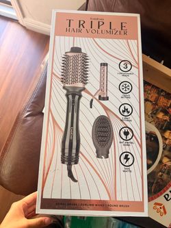 curling wand, spiral brush and round brush