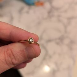 Diamond Gold Ring Promise Ring Engagement Ring 