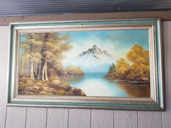 Vintage Sofa Sized Painting By EMERSON