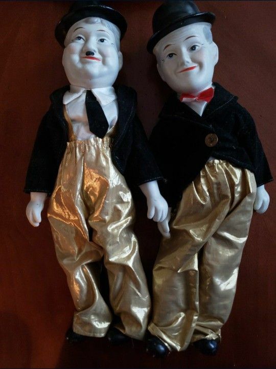 Laurel & Hardy Porcelain Collectible Dolls