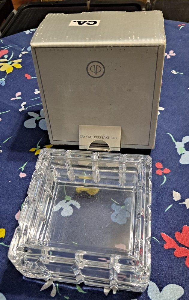 Avon 1999 Perceive Lead Crystal Keepsake Trinket Jewelry Box NEW