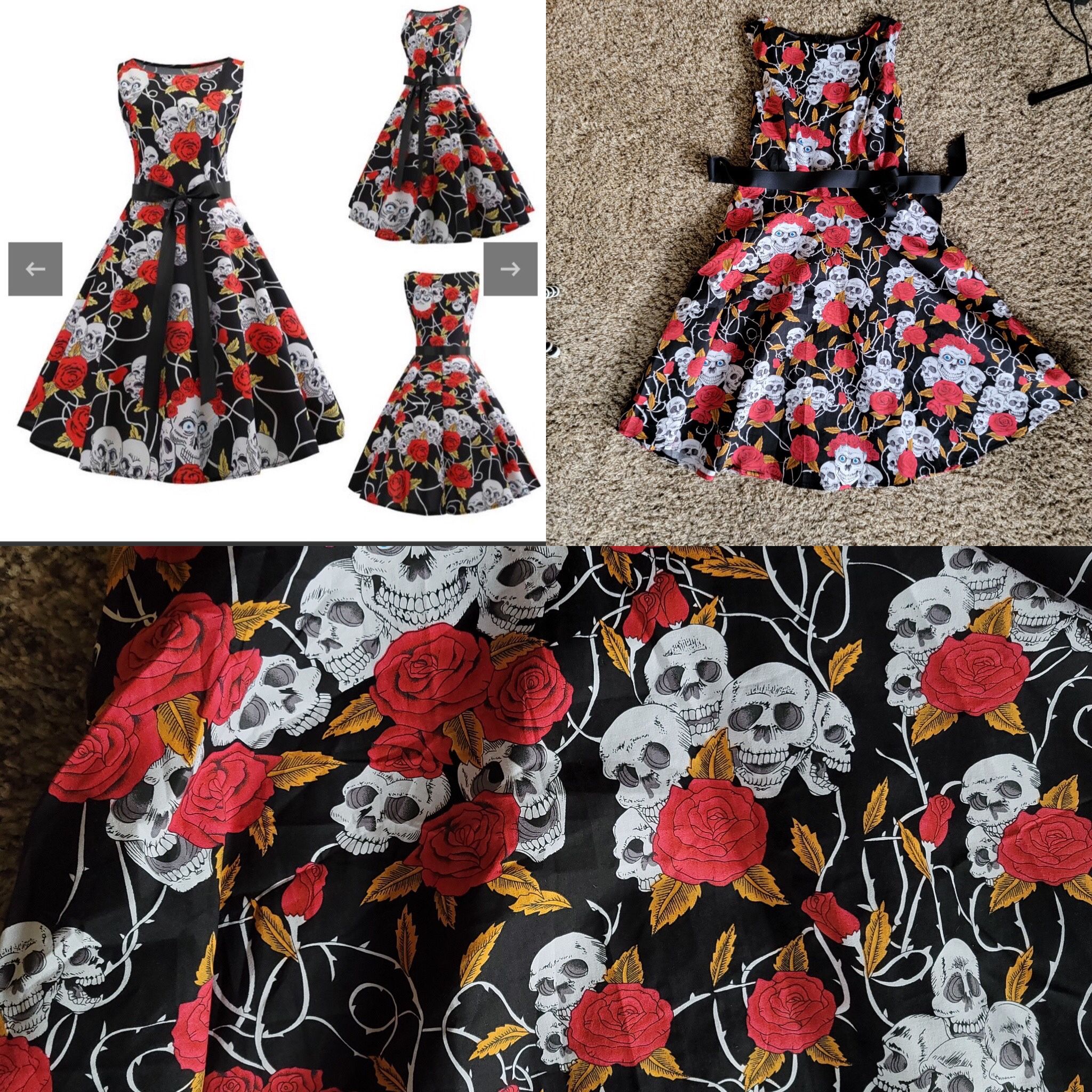 New Skull Pin Up Style Dress 