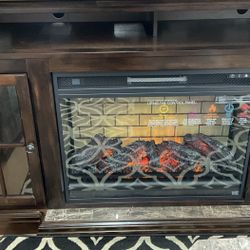 Tv Stand W/ Fire Place Insert