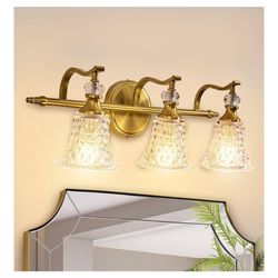 Gold 3 Light Bathroom Vanity Light