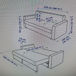 IKEA Sleeper Sofa (Dark Gray) 